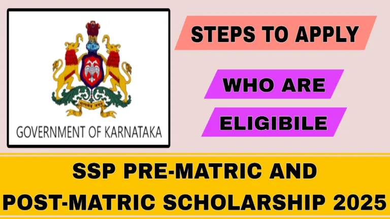 SSP Pre-Matric and Post-Matric Scholarship 2025