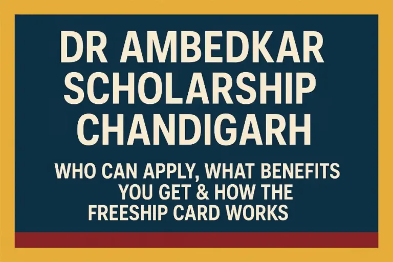 Dr Ambedkar Scholarship Chandigarh
